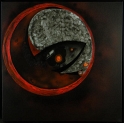 0802  Ring Nebula II  2008<br />Mischtechnik auf Baumwolle,  100 x 100 cm